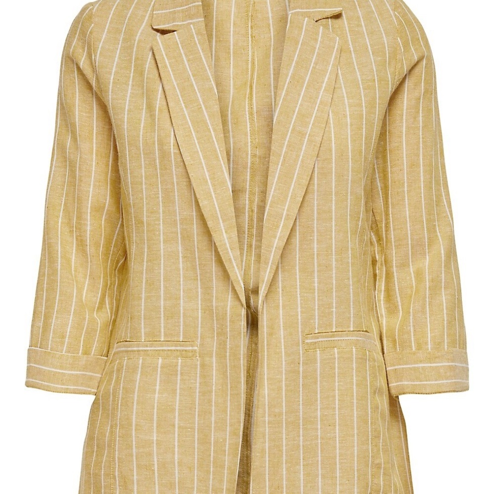 Only Yellow and White Blazer Oversized Fit
